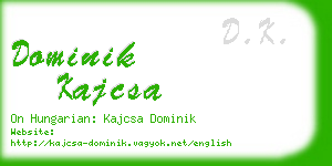 dominik kajcsa business card